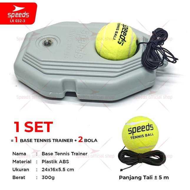 SPEEDS Bola Tenis Tennis Dengan Tali Elastis Bahan Karet Untuk Latihan Tennis Trainer Olahraga Tenis Bola 032-3