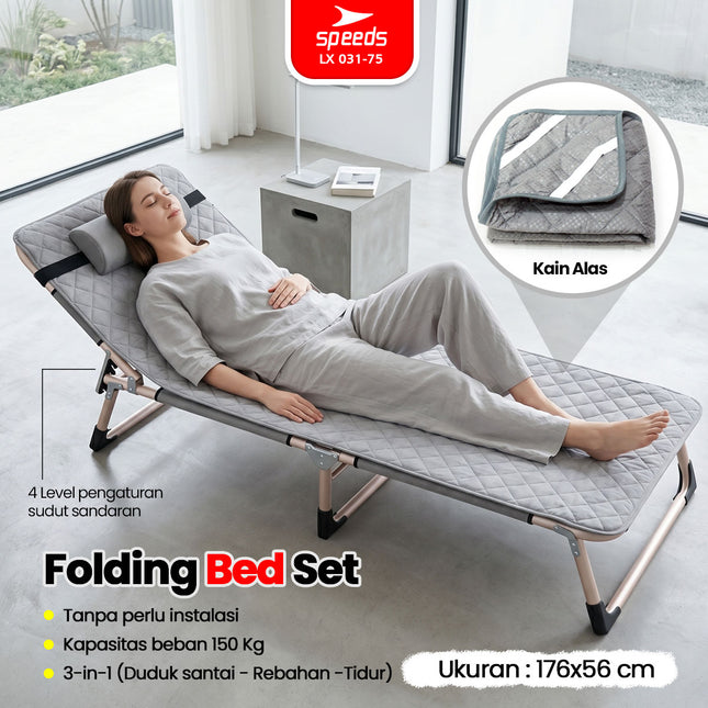SPEEDS Kursi Malas Lipat 176x56x26cm 031-75