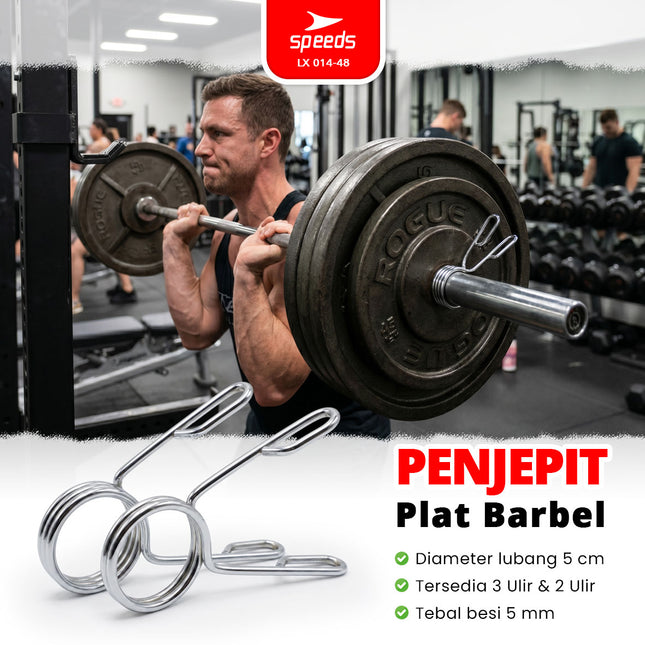 SPEEDS Spring Collar Penjepit Plat Barbell 014-48