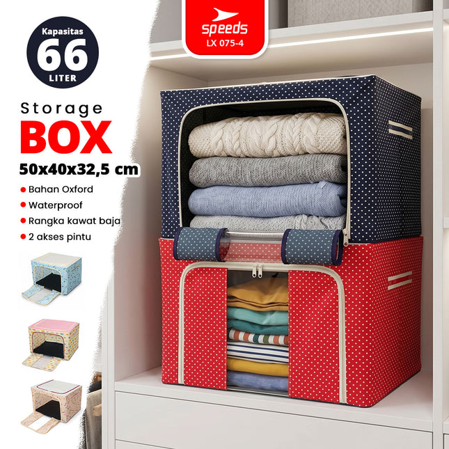 SPEEDS Storage Box Kain Kotak Penyimpanan 66L 100L 075-4