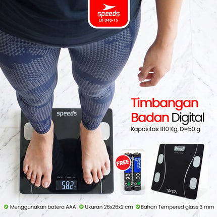 SPEEDS Timbangan Berat Badan Digital Max 180kg 040-15