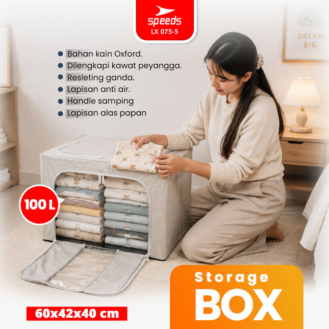 SPEEDS Kotak Penyimpanan Storage Box 100L 075-5