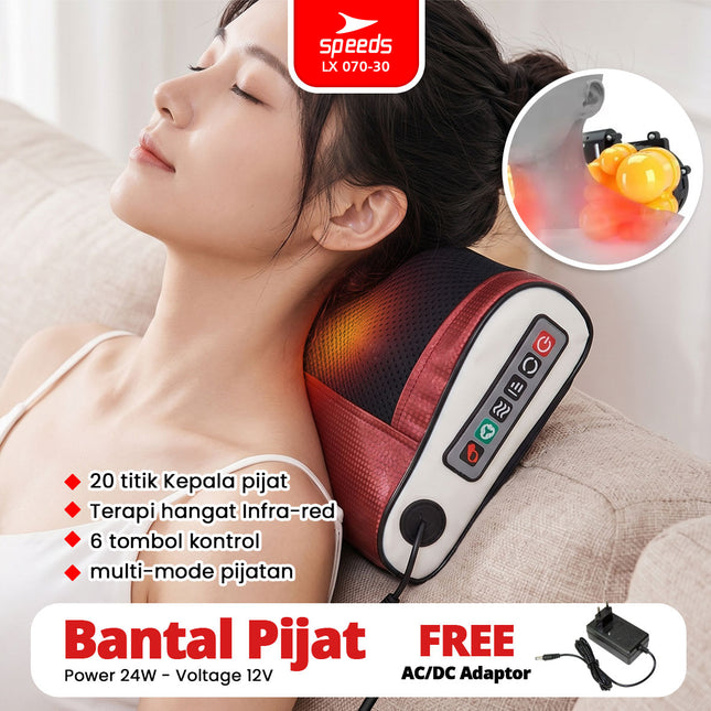 SPEEDS Bantal Pijat 20 Titik Elektrik 070-30