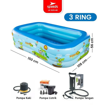 SPEEDS Kolam Renang Tiup Anak 310x183x56cm 020-38