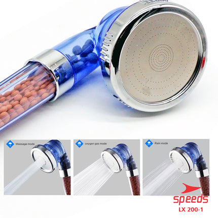 SPEEDS KEPALA Super shower ion spa health crystal BIRU - Head super filter shower 3 in 1 200-1