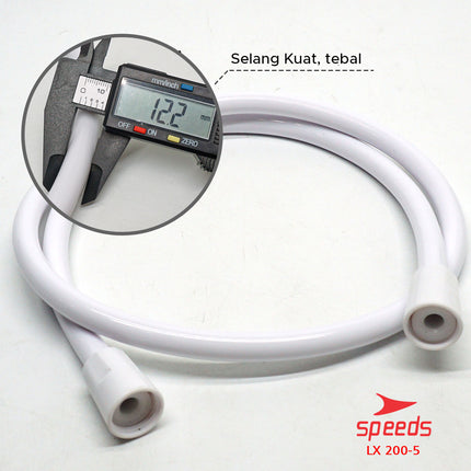 SPEEDS Kepala Shower Head Shower Set Mandi White Shower Putih Plus Selang Flexible 200-5