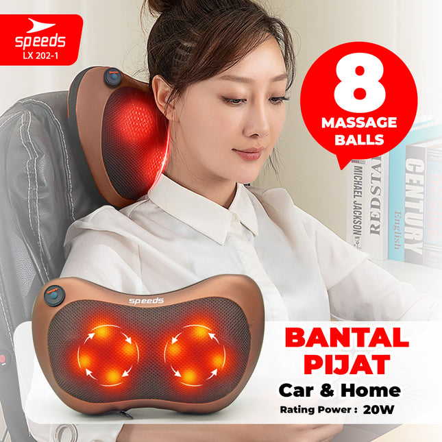 SPEEDS Bantal Pijat portable Home and  Car Masage Pillow 202-1