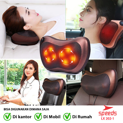 SPEEDS Bantal Pijat portable Home and  Car Masage Pillow 202-1