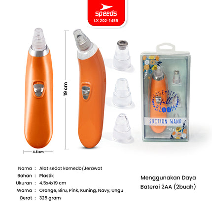 SPEEDS BlackHeads Remover Alat Penyedot Komedo Pembersih Jerawat Wajah Vacuum Cleaner Elektrik 202-1455