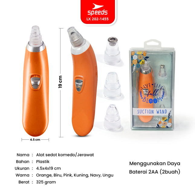 SPEEDS BlackHeads Remover Alat Penyedot Komedo Pembersih Jerawat Wajah Vacuum Cleaner Elektrik 202-1455