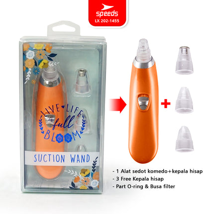 SPEEDS BlackHeads Remover Alat Penyedot Komedo Pembersih Jerawat Wajah Vacuum Cleaner Elektrik 202-1455