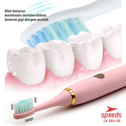 SPEEDS Sikat Gigi Elektrik Sikat Gigi Mini Electric Toothbrush Sikat Gigi Baterai Otomatis 202-20