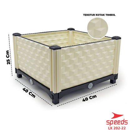 SPEEDS Pot Tanaman Pot Bunga Planter Box Plastik Benih Bibit Tanaman Rak Tanaman 202-22