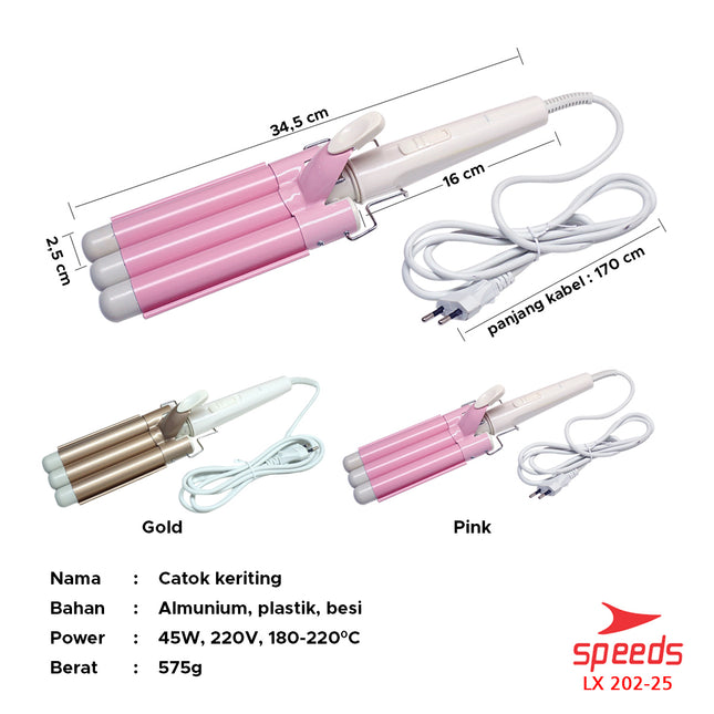 SPEEDS Catokan Rambut Original Hair Curly Keriting Catokan 20mm Otomatis Portable 202-25