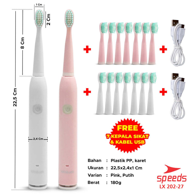 SPEEDS Sikat Gigi Elektrik Tooth Brush Electric Mini Portable Traveling 202-27