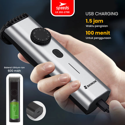 SPEEDS Alat Cukur Rambut Bayi Anak Hair Clipper USB Rechargeable Pencukur Rambut Cordless Professional Elektrik 202-2700