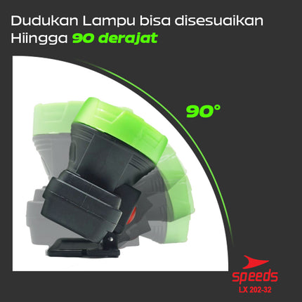 SPEEDS Head Lamp Lampu Senter Kepala Senter Camping Gunung Outdoor 202-32