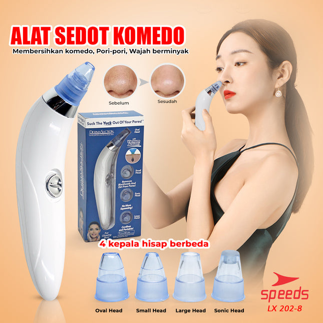 SPEEDS Alat Penyedot Komedo Blackhead Remover Pembersih Jerawat Wajah Elektrik Beauty Kecantikan 202-8