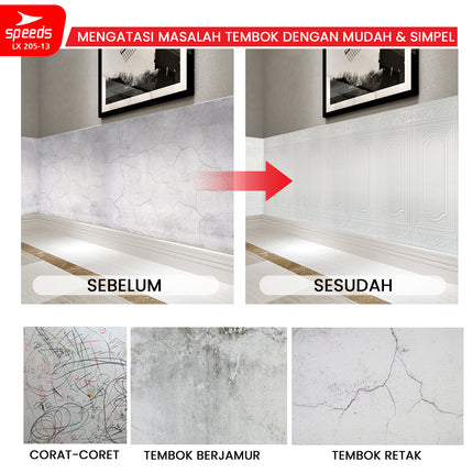 SPEEDS SNI Wallpaper Dinding 3d  Foam PE Sticker Dinding Wallpaper Dinding Model Jendela Berstandar 205-13