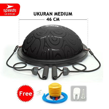 SPEEDS Bosu Ball Balance Pad Olahraga Rumah Gymball Fitness Olahraga 019-20