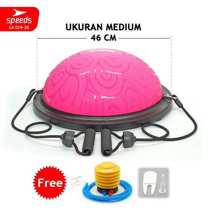 SPEEDS Bosu Ball Balance Pad Olahraga Rumah Gymball Fitness Olahraga 019-20