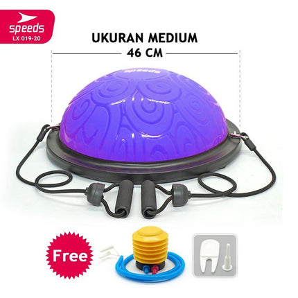 SPEEDS Bosu Ball Balance Pad Olahraga Rumah Gymball Fitness Olahraga 019-20