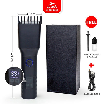 SPEEDS Alat Cukur Rambut Bayi Anak Elektrik USB Cordless Hair Clipper Rechargeable Professional Electric 202-2608