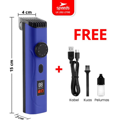 SPEEDS Alat Cukur Rambut Bayi Anak Hair Clipper USB Rechargeable Pencukur Rambut Cordless Professional Elektrik 202-2700