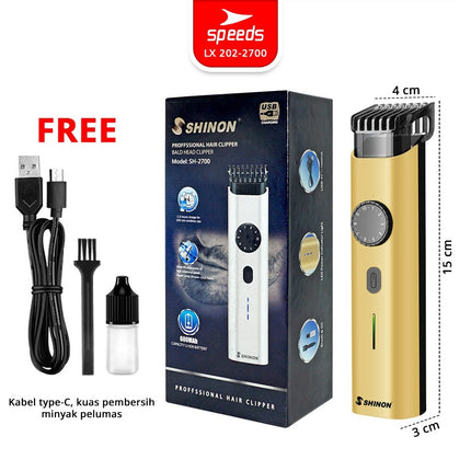 SPEEDS Alat Cukur Rambut Bayi Anak Hair Clipper USB Rechargeable Pencukur Rambut Cordless Professional Elektrik 202-2700