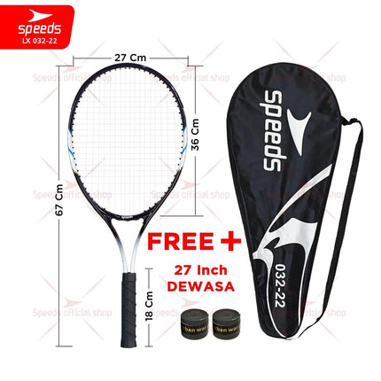 SPEEDS Raket Tennis Set Bola Raket Tenis Latihan Tenis Tennis Trainner Training Toll Exercise 27inch Raket Olaharaga 032-22