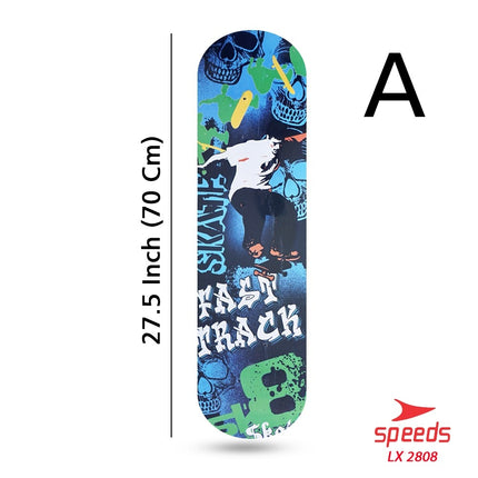 SPEEDS Papan Skateboard FullSet Dewasa Besar Alas Pasir Kayu Skate Board LX 028-6 , 2808 Sans