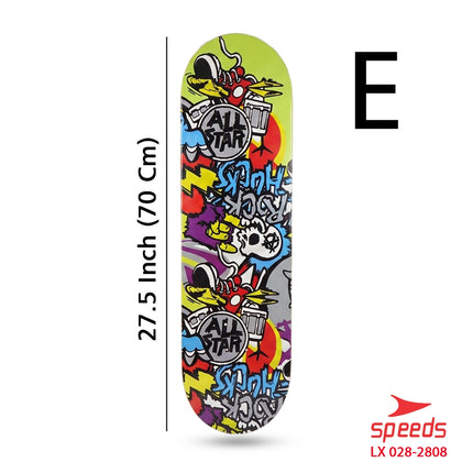 SPEEDS Papan Skateboard FullSet Dewasa Besar Alas Pasir Kayu Skate Board LX 028-6 , 2808 Sans