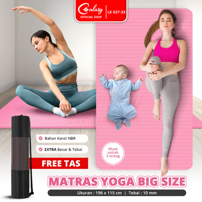 SPEEDS Yoga Mat 196x115x30mm Anti Slip Matras Yoga Tebal Extra Besar Alas Yoga Senam LX 027-33