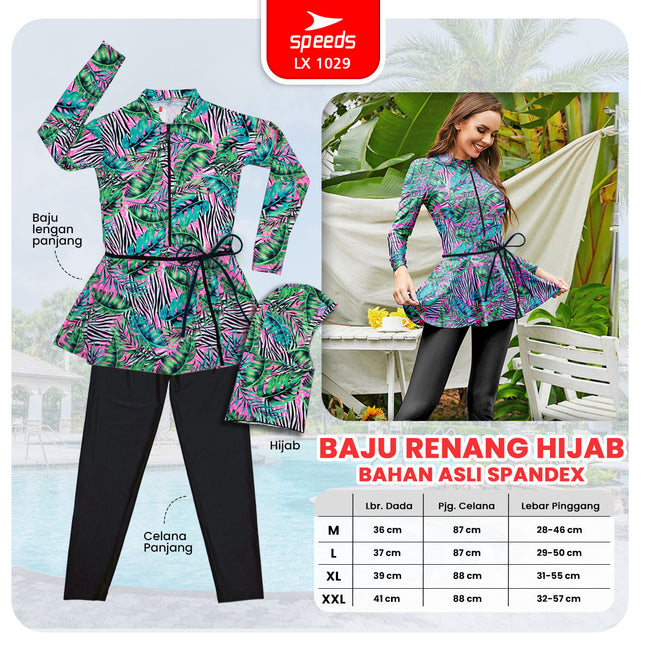 SPEEDS Baju Renang Muslim Spandex 1029