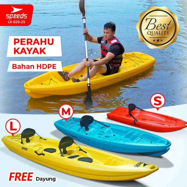 SPEEDS Perahu Kayak Sampan Perahu Dayung Conoe Boating Olahraga Paddle Kano Safety 020-25