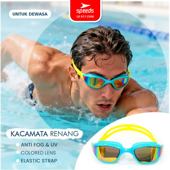 SPEEDS Kacamata Renang Remaja Dewasa Anti FOG & UV  017-2506