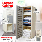 Plastic Cabinet HDPE 41x31x108cm Clothes Toys Multipurpose Minimalist 001-M2504