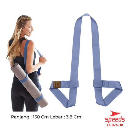 SPEEDS Yoga Mat Tas Sarung Strap Belt Stretch Resistance Band Gym Tali Karet Fitness Power Band Fleksibel Elastis 024-30