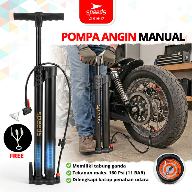 SPEEDS Pompa Angin Floor Pump 160 PSI 016-17