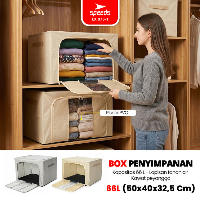SPEEDS Storage Box Jumbo Kotak Penyimpanan 66L 100L 075-1