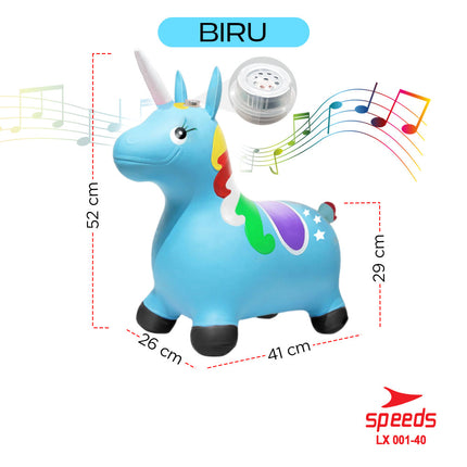 SPEEDS Mainan Kuda-Kudaan Karet Tiup Anak Jumping Horse 001-40