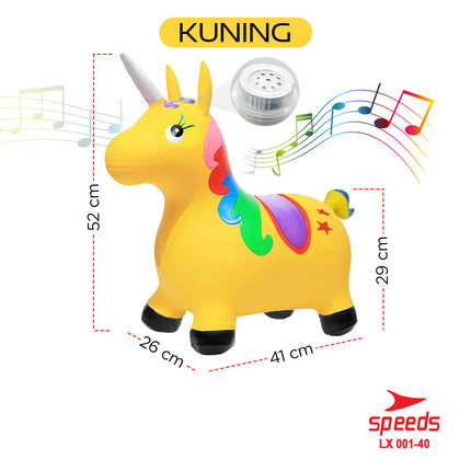SPEEDS Mainan Kuda-Kudaan Karet Tiup Anak Jumping Horse 001-40