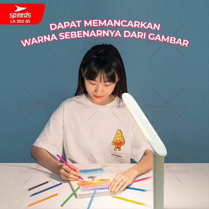 SPEEDS Lampu Meja Belajar LED 54 Titik Membaca Terang Dapat Disesuaikan Adjustable 2 Poros 202-35