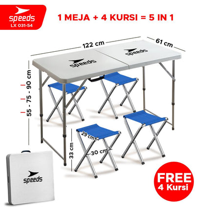 SPEEDS Folding Table Household Sales Folding Table Long Camping Laptop Dining Learning Portable Multipurpose 031-54