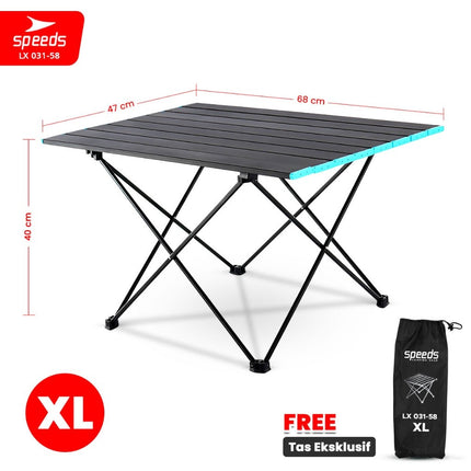 SPEEDS Meja Lipat Camping Indoor Outdoor Portabel Folding Table Aluminium 031-58