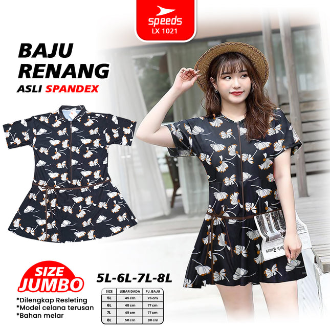 SPEEDS Pakaian Renang Wanita Ukuran Jumbo 5L 6L 7L 8L 1021