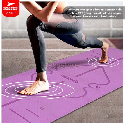 SPEEDS Yoga Mat TPE 6mm Matras Yoga Olahraga Meditasi Alas Yoga Karpet Berstandar SNI 027-4