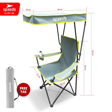 SPEEDS Kursi Lipat Outdoor Dengan Kanopi 031-60