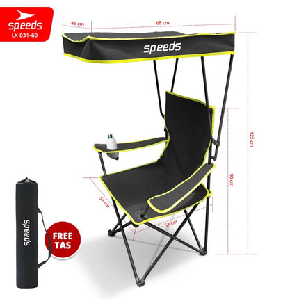 SPEEDS Kursi Lipat Outdoor Dengan Kanopi 031-60