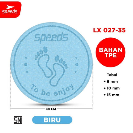 SPEEDS Matras Lompat Tali TPE Skipping Mat 6-10-15mm Lingkaran Olahraga Fitness Jumping Mat Empuk Anti Slip 027-35